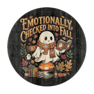 Emotioneel ingecheckt bij herfst herfst Halloween Snijplank