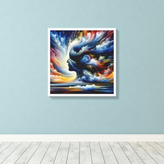 emotioneel landschap canvas afdruk (Insitu (Houten vloer))