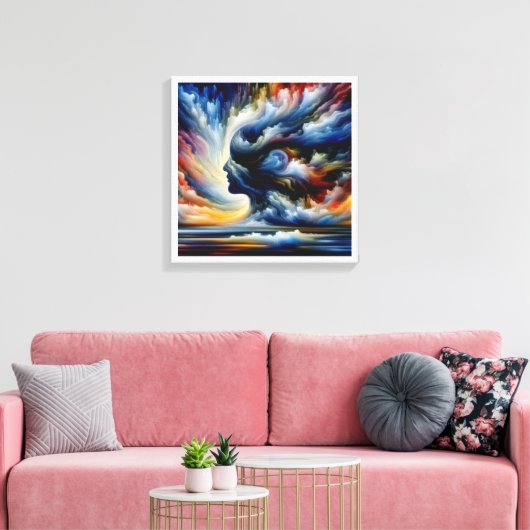 emotioneel landschap canvas afdruk (Insitu (Woonkamer))