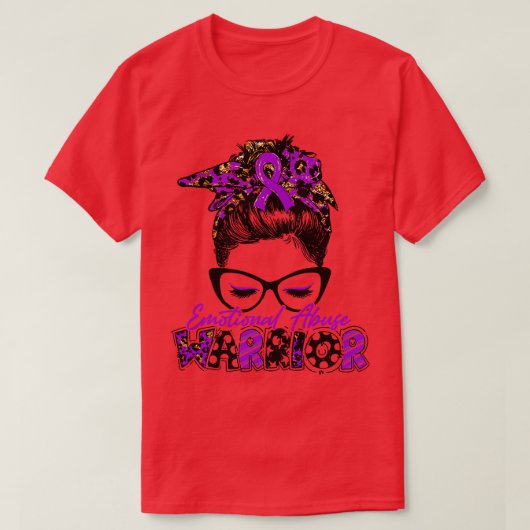 Emotioneel Misbruik Bewustzijn Warrior Vrouwen Gla T-shirt (Design voorkant)