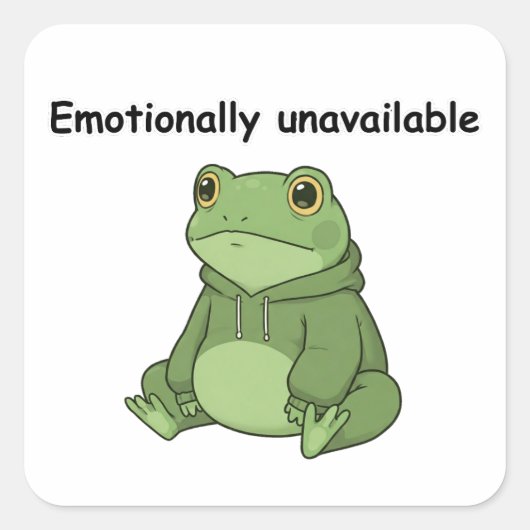 Emotioneel niet beschikbaar vierkante sticker (Voorkant)