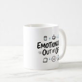 Emotioneel niet op kantoor Funny koffiemok (Voorkant rechts)