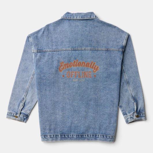 Emotioneel Offline – Vintage Minimalistisch Denim Jacket (Achterkant)