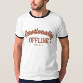 Emotioneel Offline – Vintage Minimalistisch T-shirt