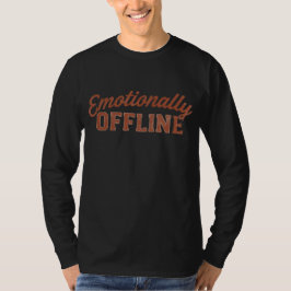 Emotioneel Offline – Vintage Minimalistisch T-shirt