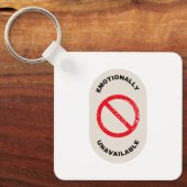 "Emotioneel onbeschikbaar" Sleutelhanger (Voorkant)