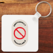 "Emotioneel onbeschikbaar" Sleutelhanger (Achterkant)