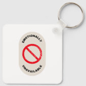 "Emotioneel onbeschikbaar" Sleutelhanger (Achterkant)