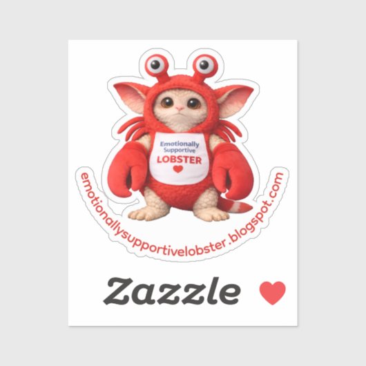 Emotioneel Ondersteunende Kreeftsticker Sticker (Vel)