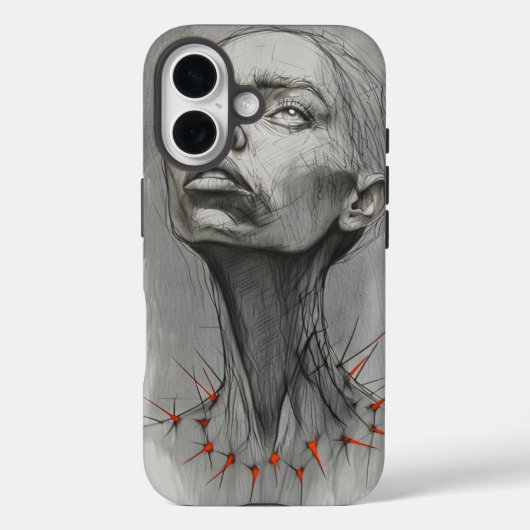emotioneel portret met doorn Case-Mate iPhone case (Achterkant)
