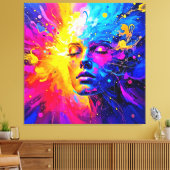 Emotioneel stralingsportret canvas afdruk (Insitu (Woonkamer))