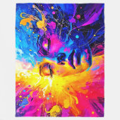 Emotioneel stralingsportret fleece deken (Voorkant)