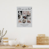 Emotioneel Toen Je Werd Geboren Fotocollage Poster (Keuken)