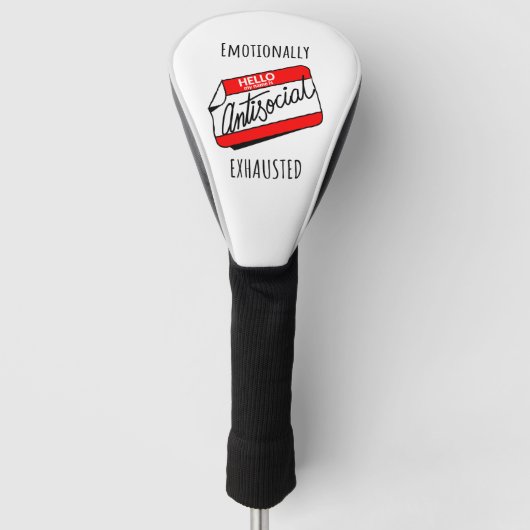 Emotioneel uitgeput golfheadcover (Voorkant)