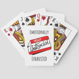 Emotioneel uitgeput pokerkaarten