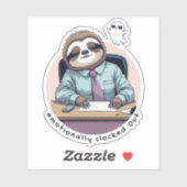 Emotioneel uitgetimed – Introvert humeur humor Sticker (Vel)