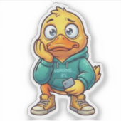 Emotioneel vertragende eend sticker (Voorkant)