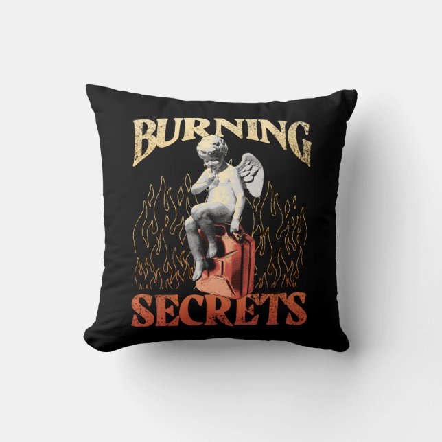 Emotioneel vuur decoratief kussen - brandende gehe (Voorkant)