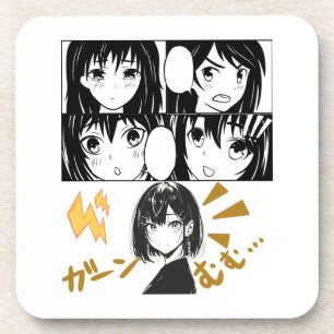 Emotionele Anime grids. Geen BG Bier Onderzetter