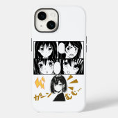 Emotionele Anime grids. Geen BG Case-Mate iPhone Case (Achterkant)