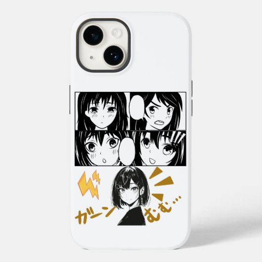 Emotionele Anime grids. Geen BG Case-Mate iPhone Case (Achterkant)