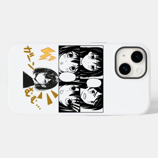 Emotionele Anime grids. Geen BG Case-Mate iPhone Case (Achterkant (horizontaal))