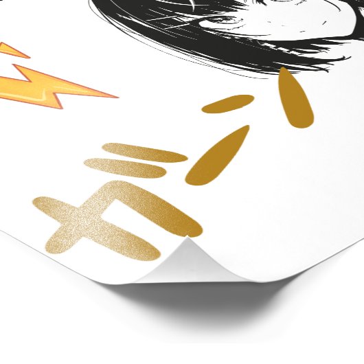 Emotionele Anime grids. Geen BG Foto Afdruk (Hoek)