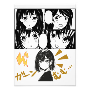 Emotionele Anime grids. Geen BG Foto Afdruk