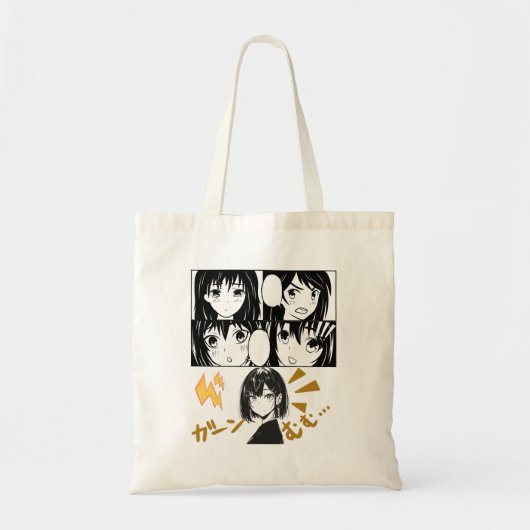 Emotionele Anime grids. Geen BG Tote Bag (Voorkant)