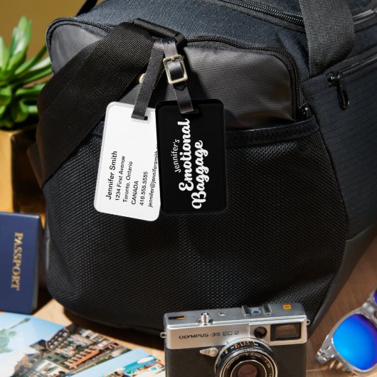 Emotionele bagage bagagelabel (Voorkant /achterkant)