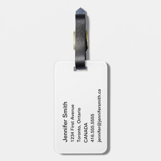 Emotionele bagage bagagelabel (Achterkant verticaal)