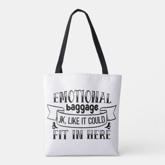 Emotionele bagage die hier past tote bag (Achterkant)
