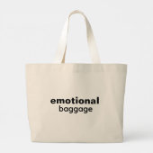 Emotionele bagage Funny Pun Typografie Grote Tas (Achterkant)