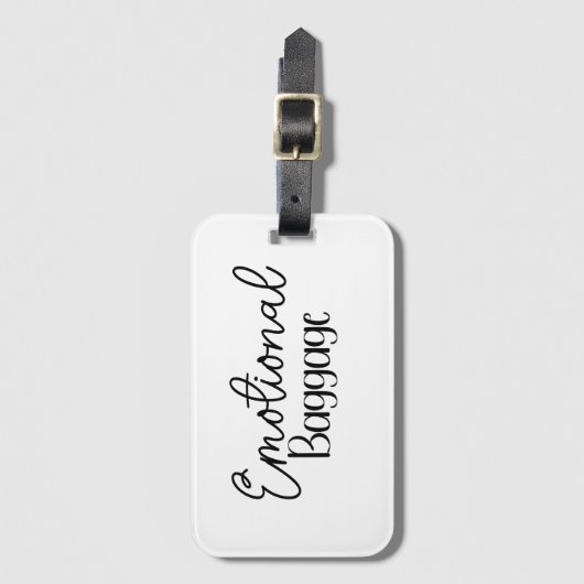 Emotionele bagage, Funny Quote Bagagelabel (Voorkant (verticaal))