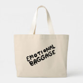 Emotionele Bagage Handlettered Schattige Funny Grote Tote Bag (Achterkant)