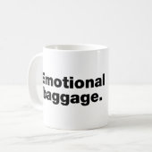 Emotionele bagage koffiemok (Voorkant links)