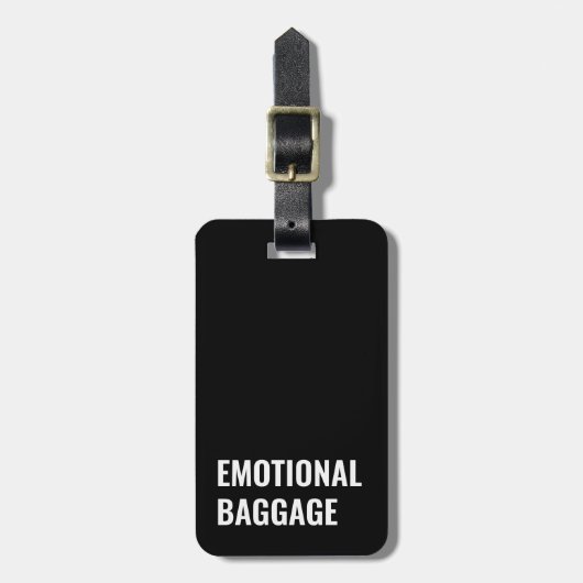 Emotionele Bagage Sarcastisch Grappig Gezegde Bagagelabel (Voorkant verticaal)