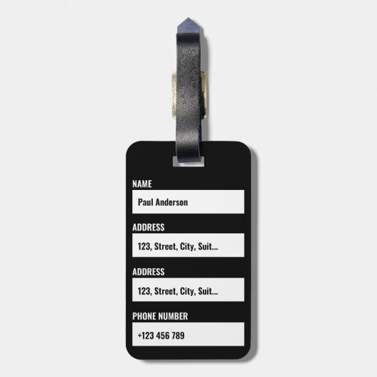 Emotionele Bagage Sarcastisch Grappig Gezegde Bagagelabel (Achterkant verticaal)