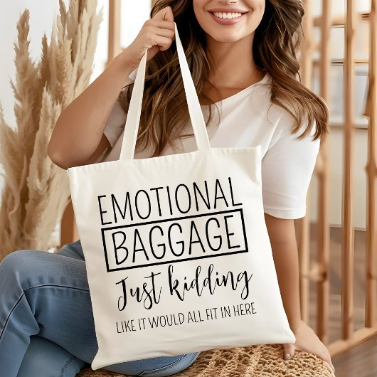 Emotionele bagage strand trendy esthetiek voor vro tote bag