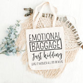 Emotionele bagage strand trendy esthetiek voor vro tote bag