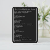 Emotionele begeleiding Abraham Hicks Scale Black K Kaart (Staand voorkant)