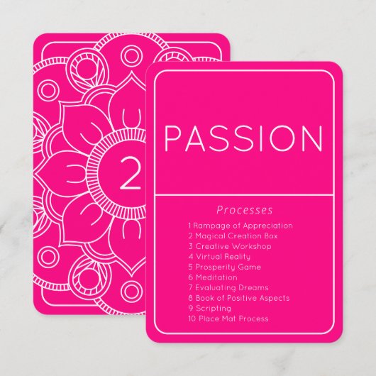 Emotionele Begeleiding Schaal Passie Wet van Aantr Kaart (Voorkant / Achterkant)