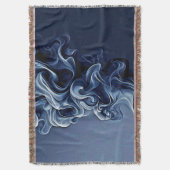 Emotionele blauwe rook kunst deken (Voorkant Verticaal)