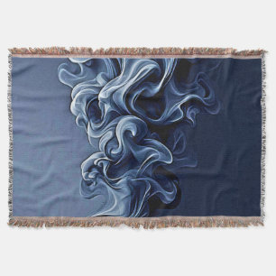 Emotionele blauwe rook kunst deken