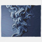 Emotionele blauwe rook kunst fleece deken (Voorkant (Horizontaal))