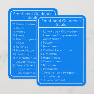 Emotionele geleidingsschaal Blauwe dubbelzijdige K Kaart