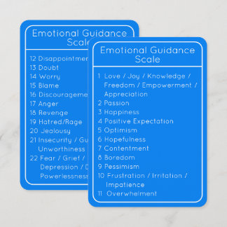 Emotionele geleidingsschaal Blauwe dubbelzijdige K Kaart