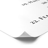 Emotionele geleidingsschaal Minimale wet van aantr Poster (Hoek)