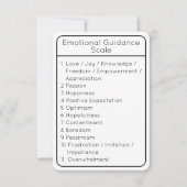 Emotionele geleidingsschaal Witte tweezijdige Kaar Kaart (Voorkant)