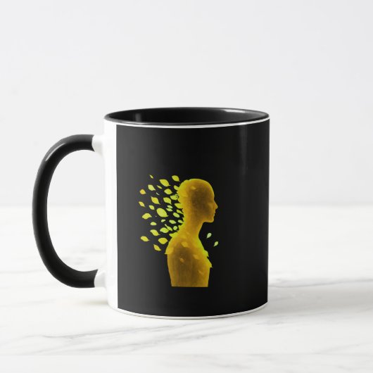 Emotionele Genezing Silhouet • Bloemblaadje Vrijla Mok (Links)